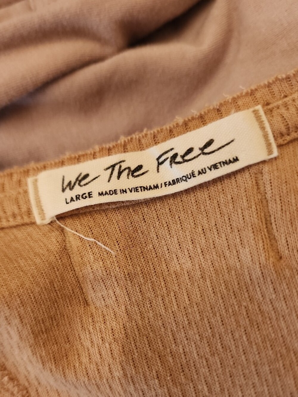 We The Free Ribbed Tank in Camel - Picture 2 of 4